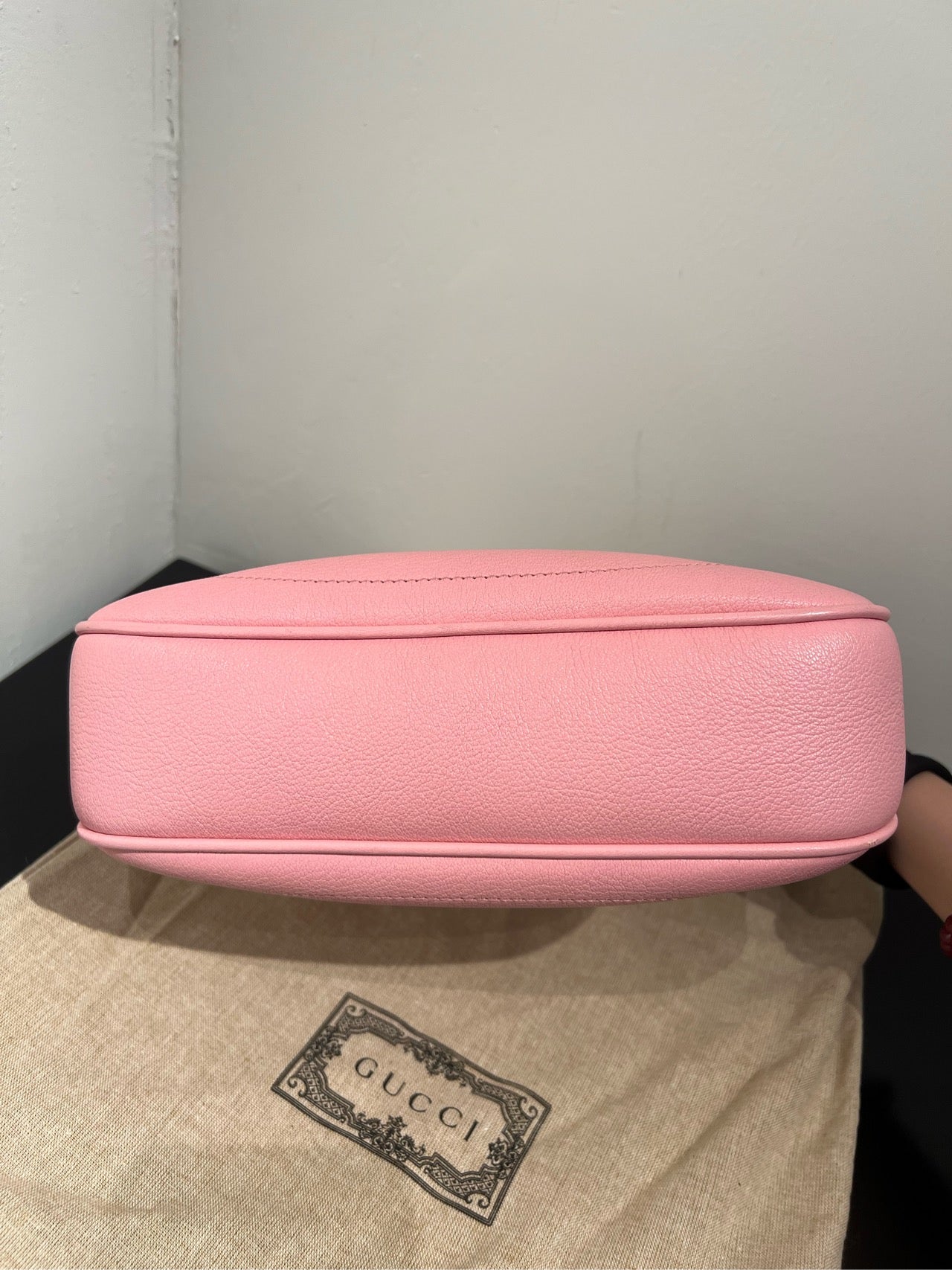 Gucci - Aphrodite Small Hobo Bag with Double G - Grained leather - Pink - (small)