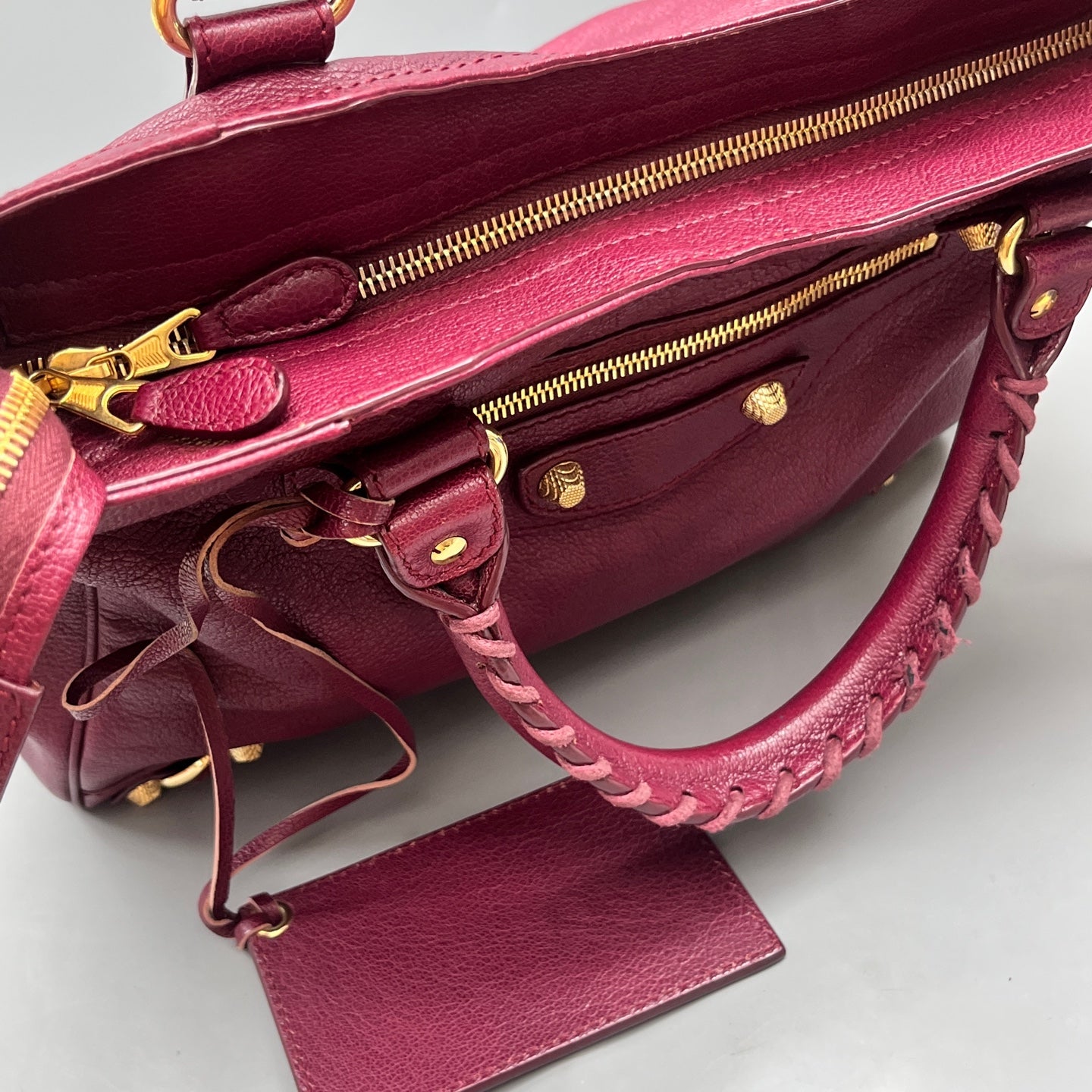 Balenciaga - City Bag - Grained leather - Burgundy - (medium)