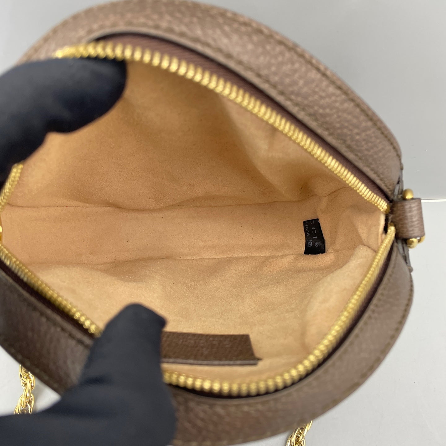 Gucci - Ophidia Mini Round Shoulder Bag - GG Supreme canvas and leather - Brown - (mini)