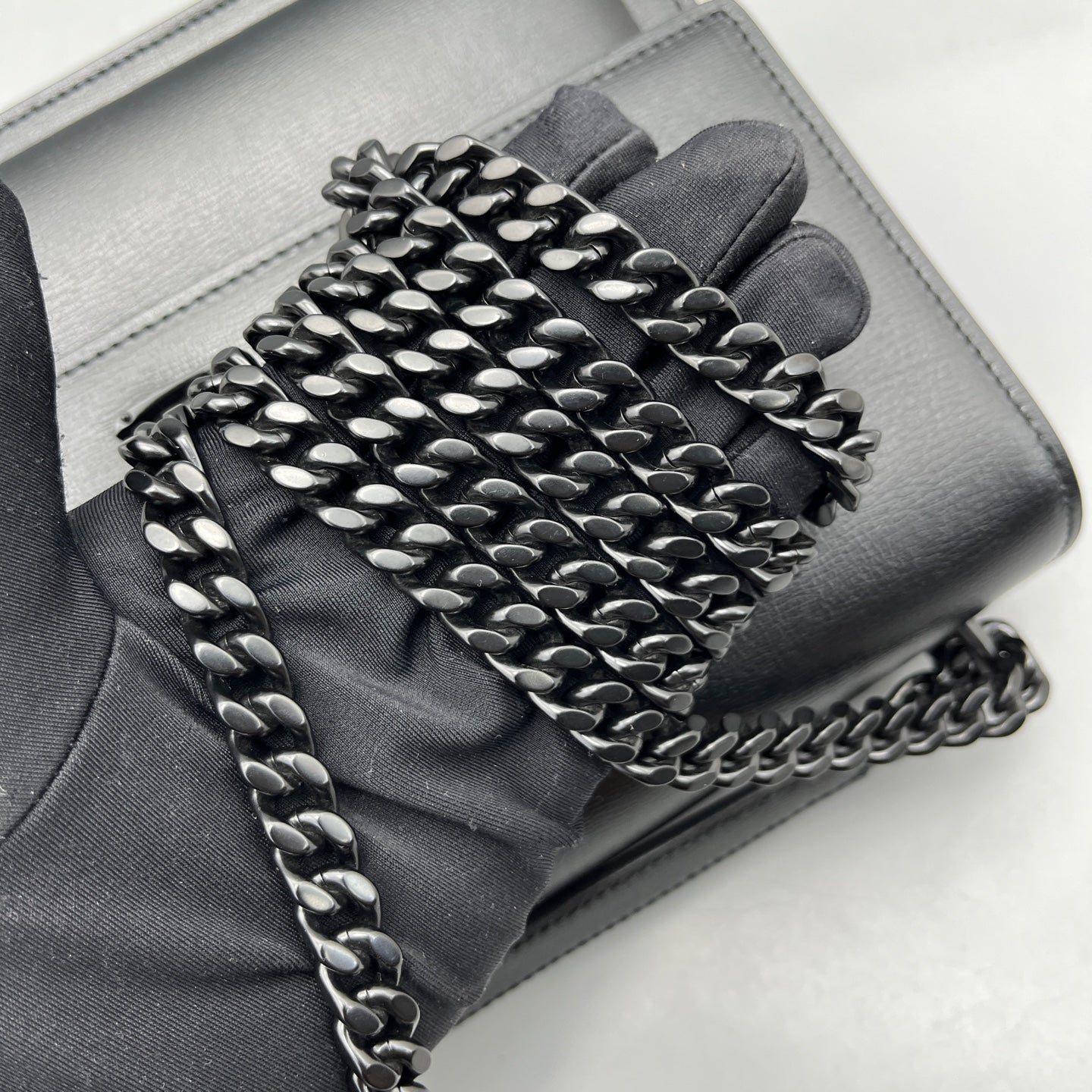 Saint Laurent - Sunset Medium - Leather - Black - (Medium)