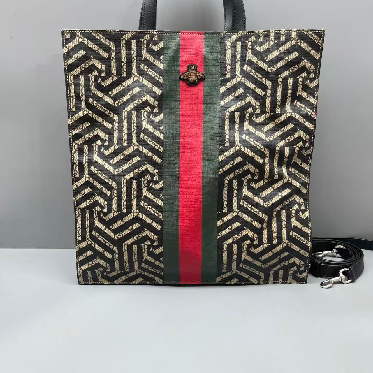 Gucci - Labyrinth Tote Bag - Coated canvas with leather trim - Multicolour - (large)