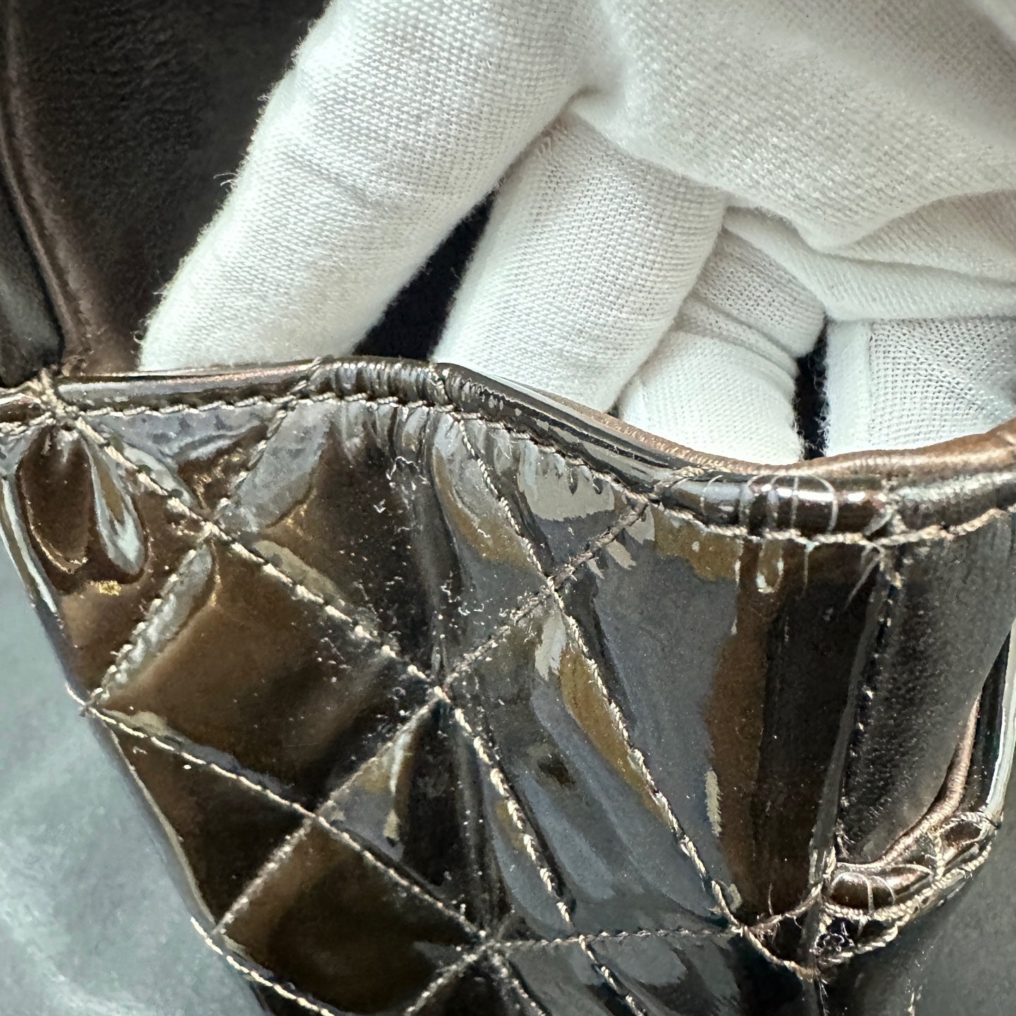 Chanel - 2.55 Double Flap Bag - Patent leather - Brown - (Large)