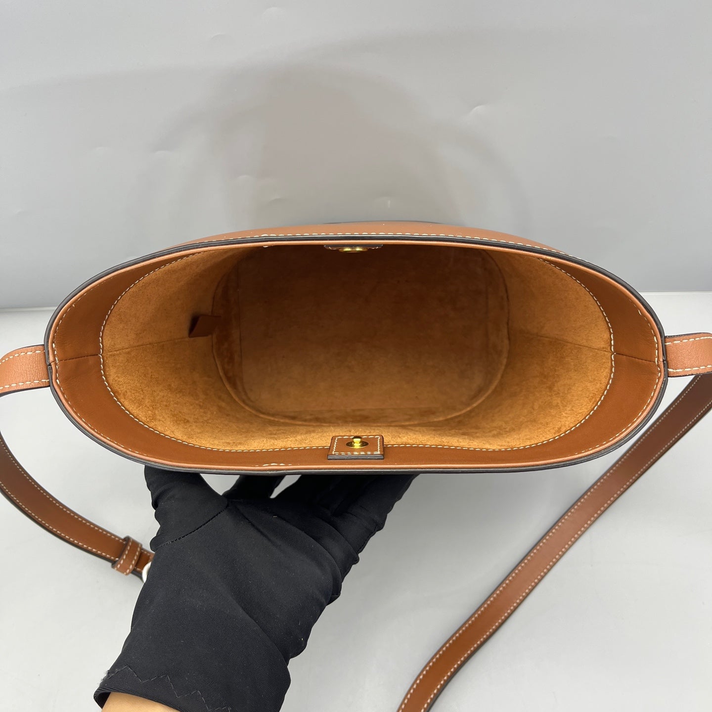 Celine - Triomphe Bucket Bag - Leather - Brown - (medium)