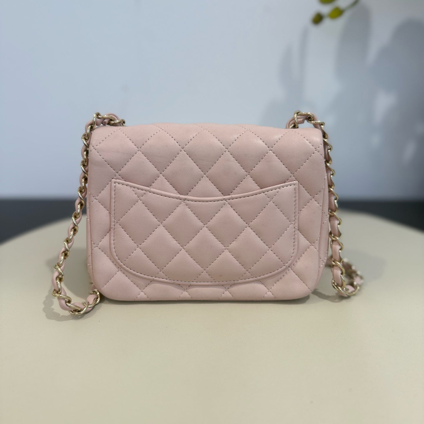 Chanel - Square Mini Flap Bag - Lambskin leather - Pink - (mini)