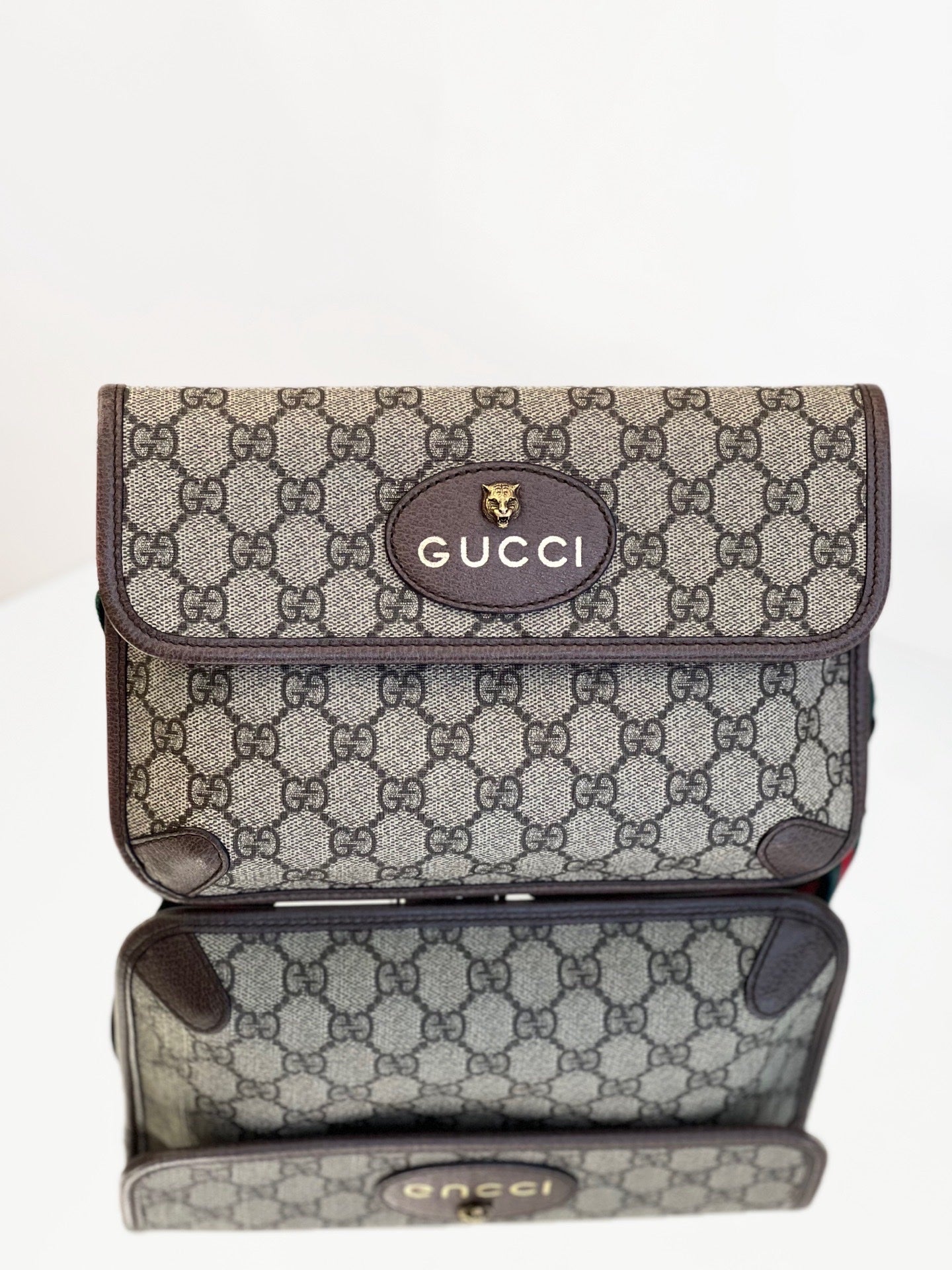Gucci - Ophidia GG Supreme Tiger Head Belt Bag - Coated canvas with leather trim - Beige - (Small)