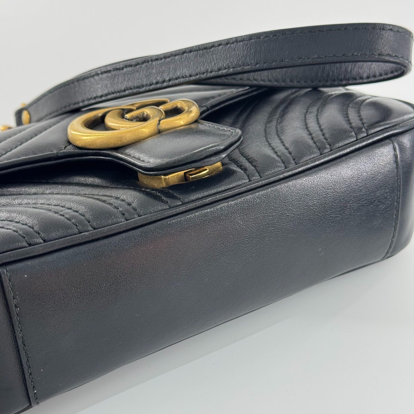 Gucci - GG Marmont Matelassé Mini Bag - Leather - Black - (Mini)