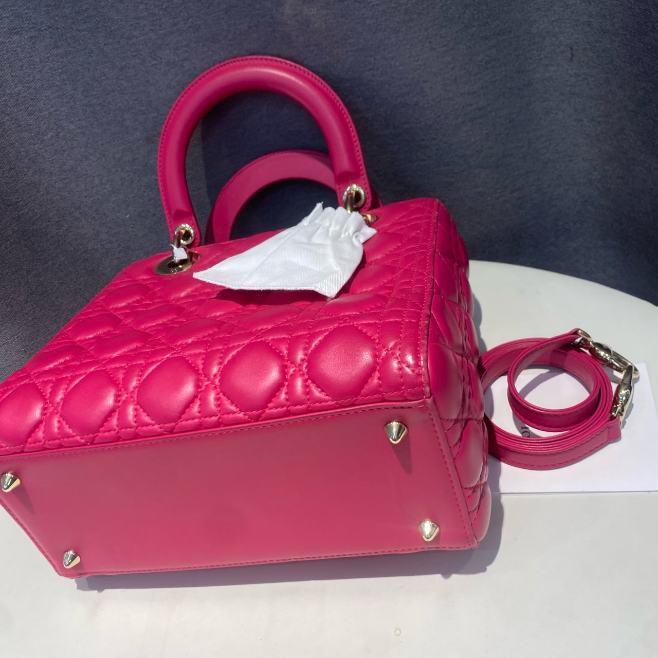 Dior - Lady Dior - Leather - Pink - (medium)