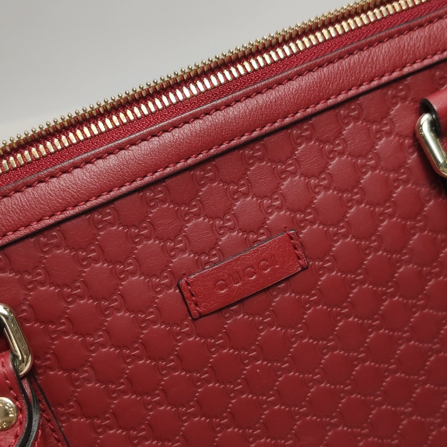 Gucci - Gucci Microguccissima Leather Top Handle Tote Bag 449656 - Leather - Red - (medium)