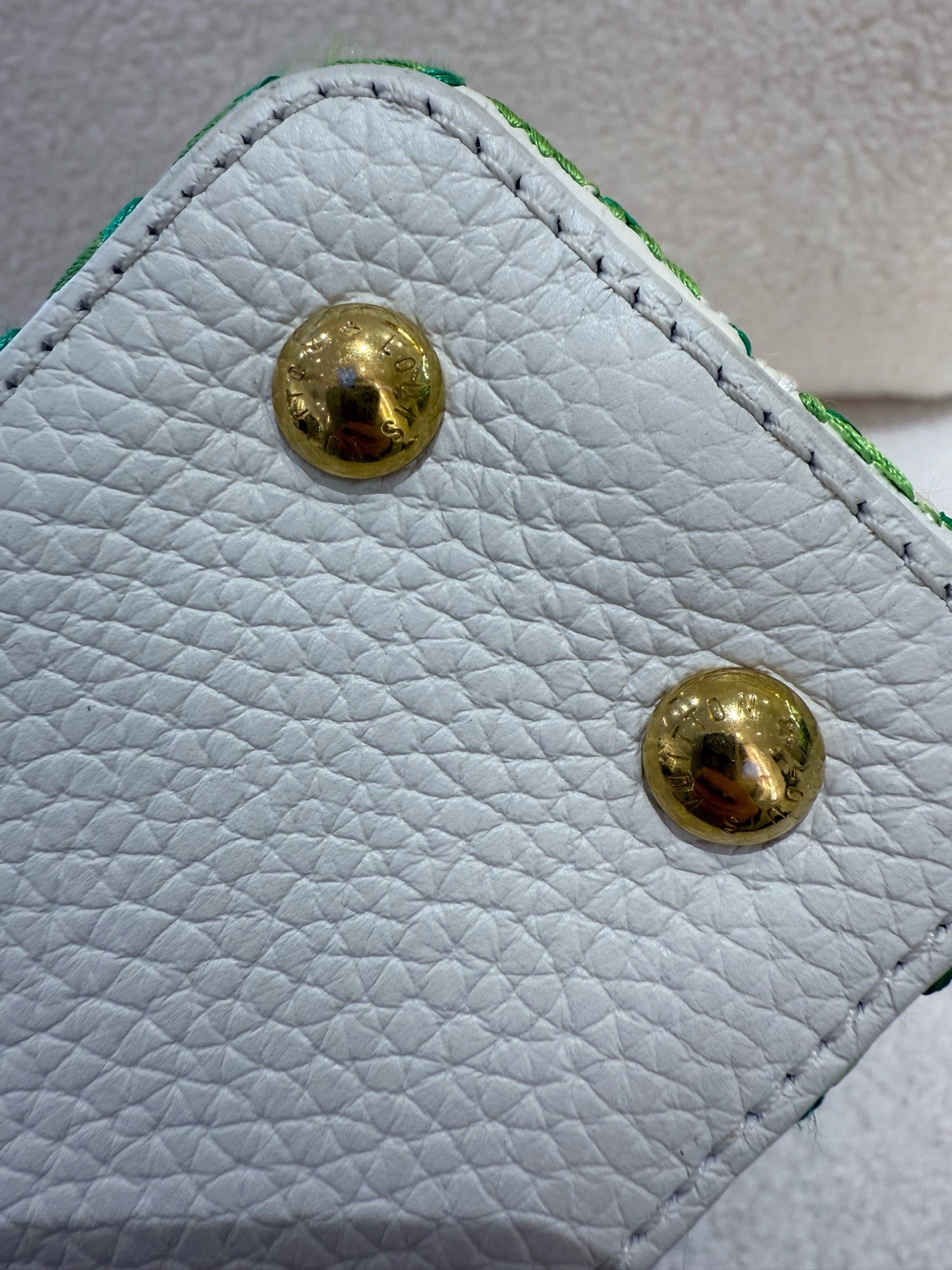 Louis Vuitton - Capucines Mini - Taurillon leather with embroidered textile - Green - (mini)