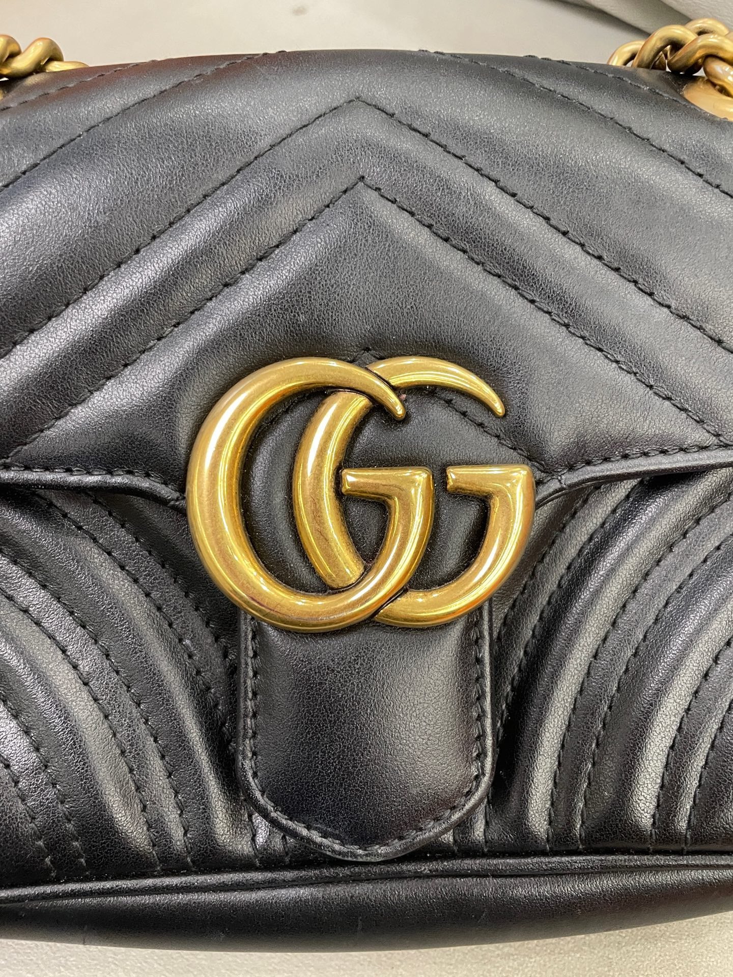 Gucci - GG Marmont Matelassé Mini Bag - Leather - Black - (mini)