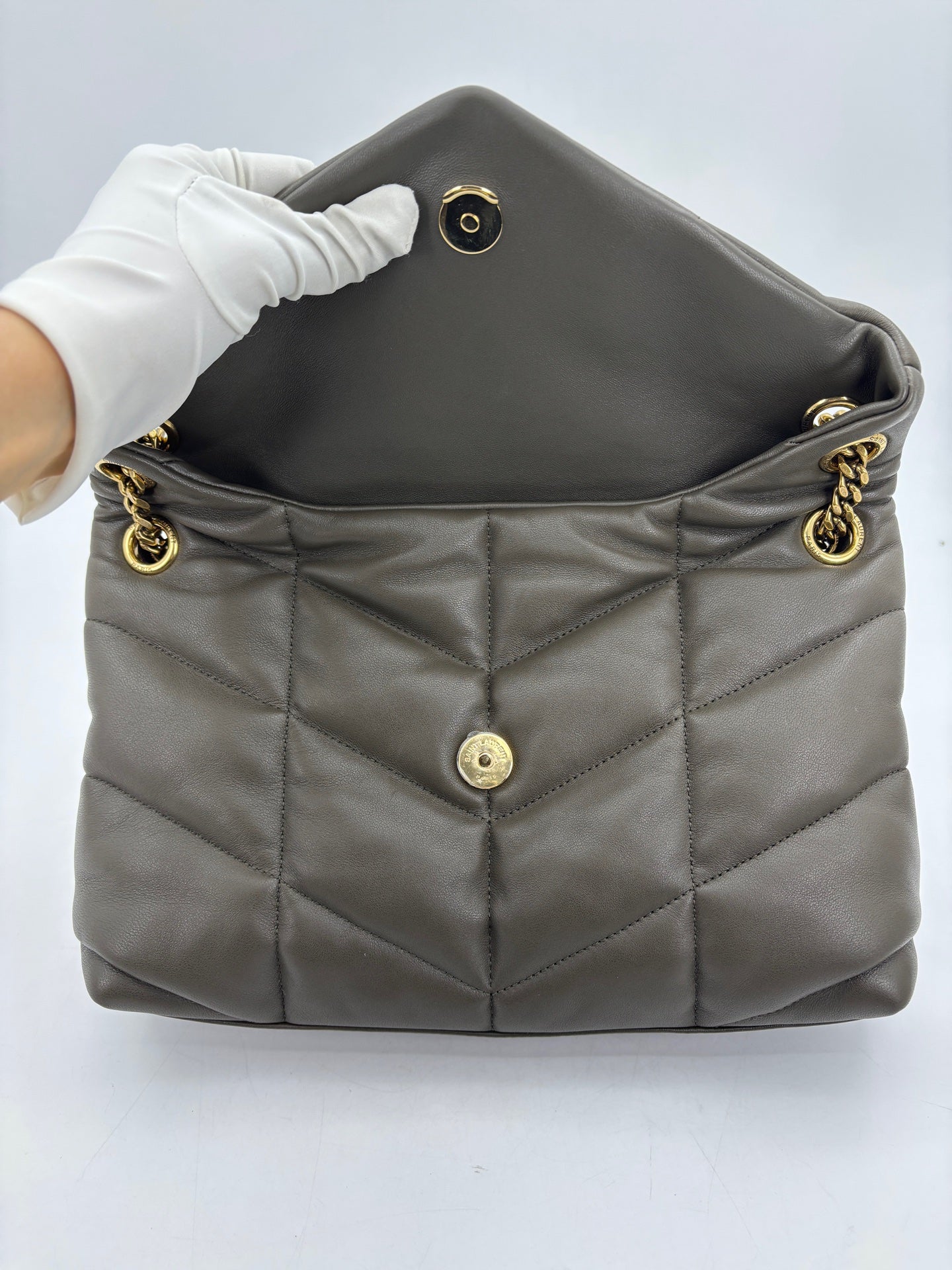 Saint Laurent - Puffer - Lambskin leather - Brown - (Medium)