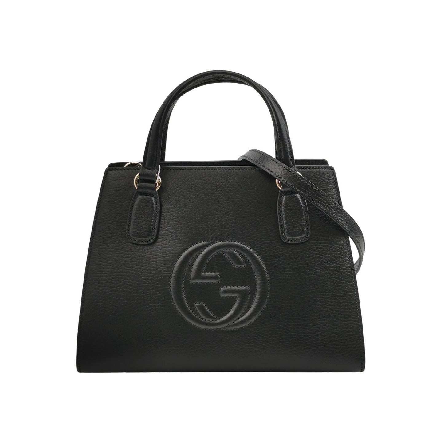 Gucci - Soho Leather Top Handle Bag - Grained leather - Black - (Medium)