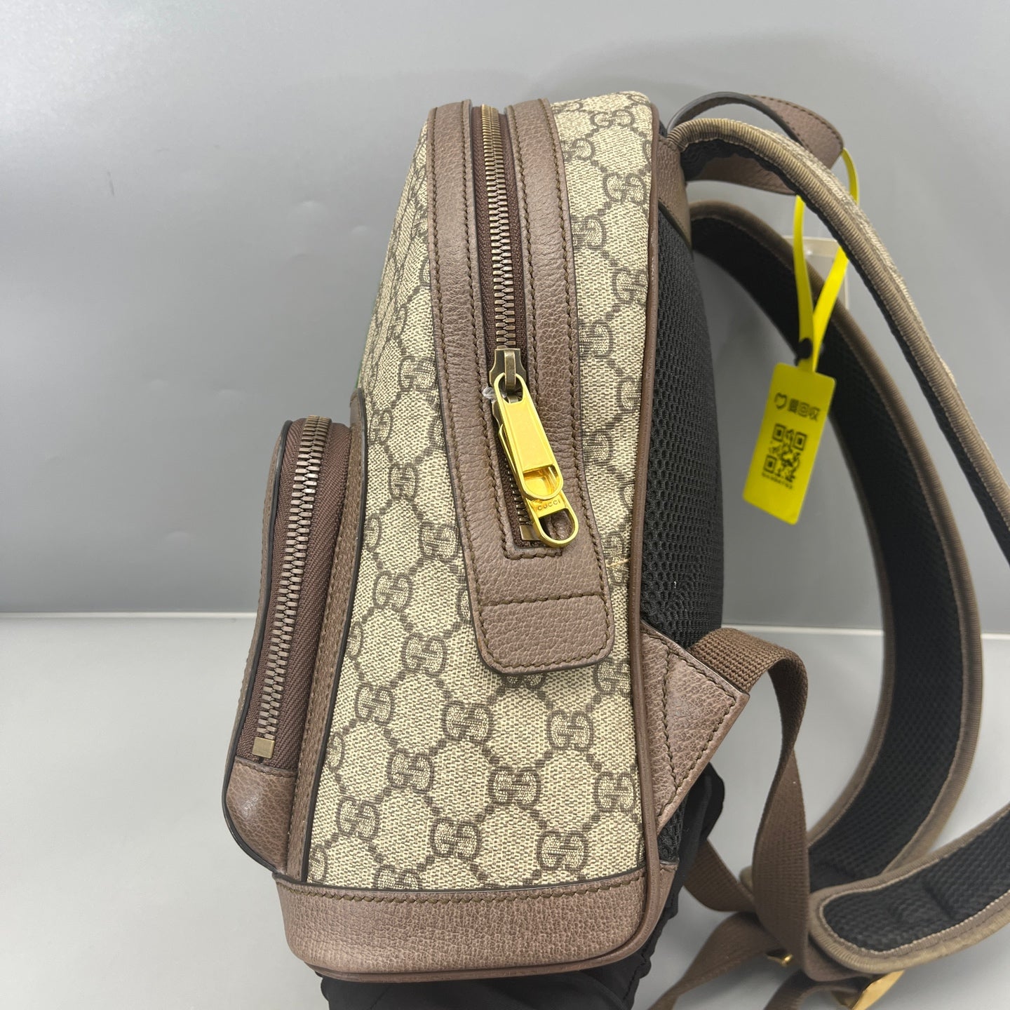 Gucci - Ophidia Mini Backpack - GG Supreme canvas with leather trim - Ebony (Brown) - (Small)