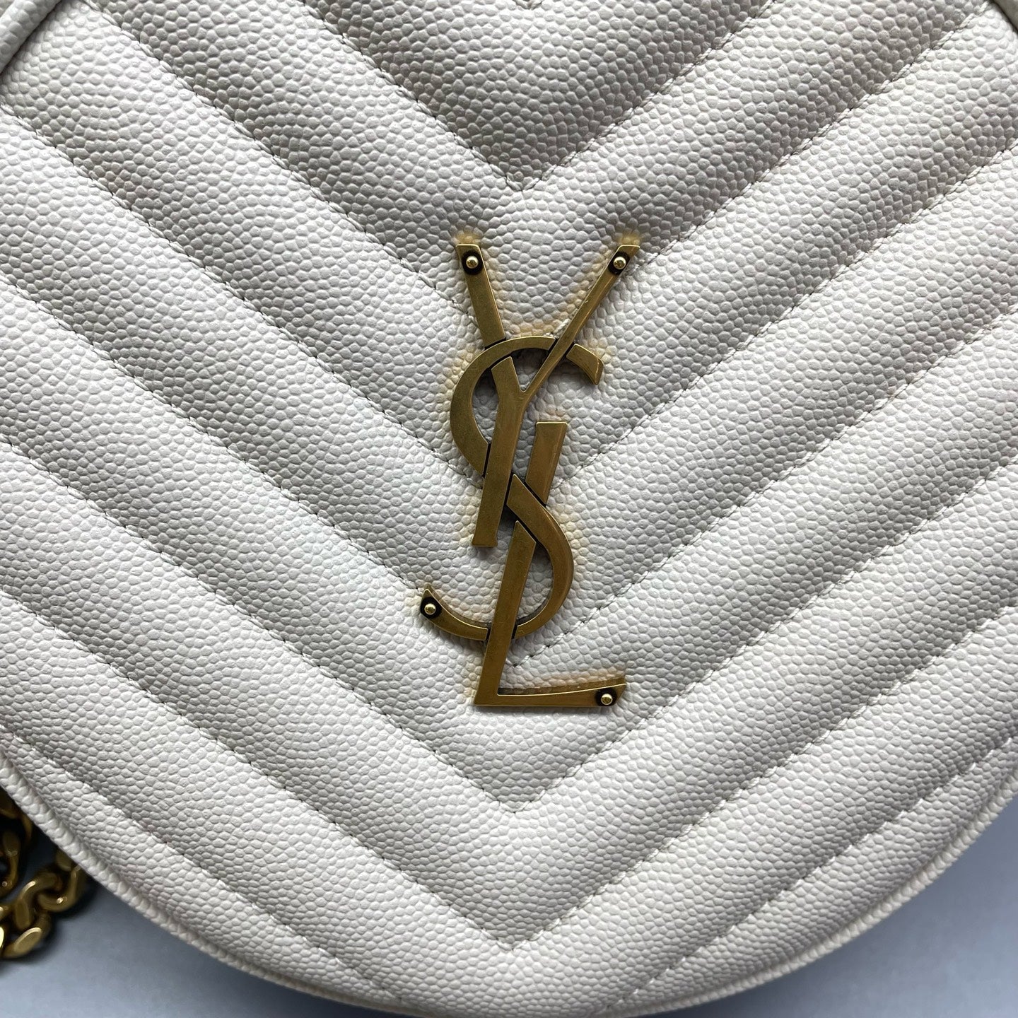 Saint Laurent - Circle Bag - Grained leather - White - (mini)