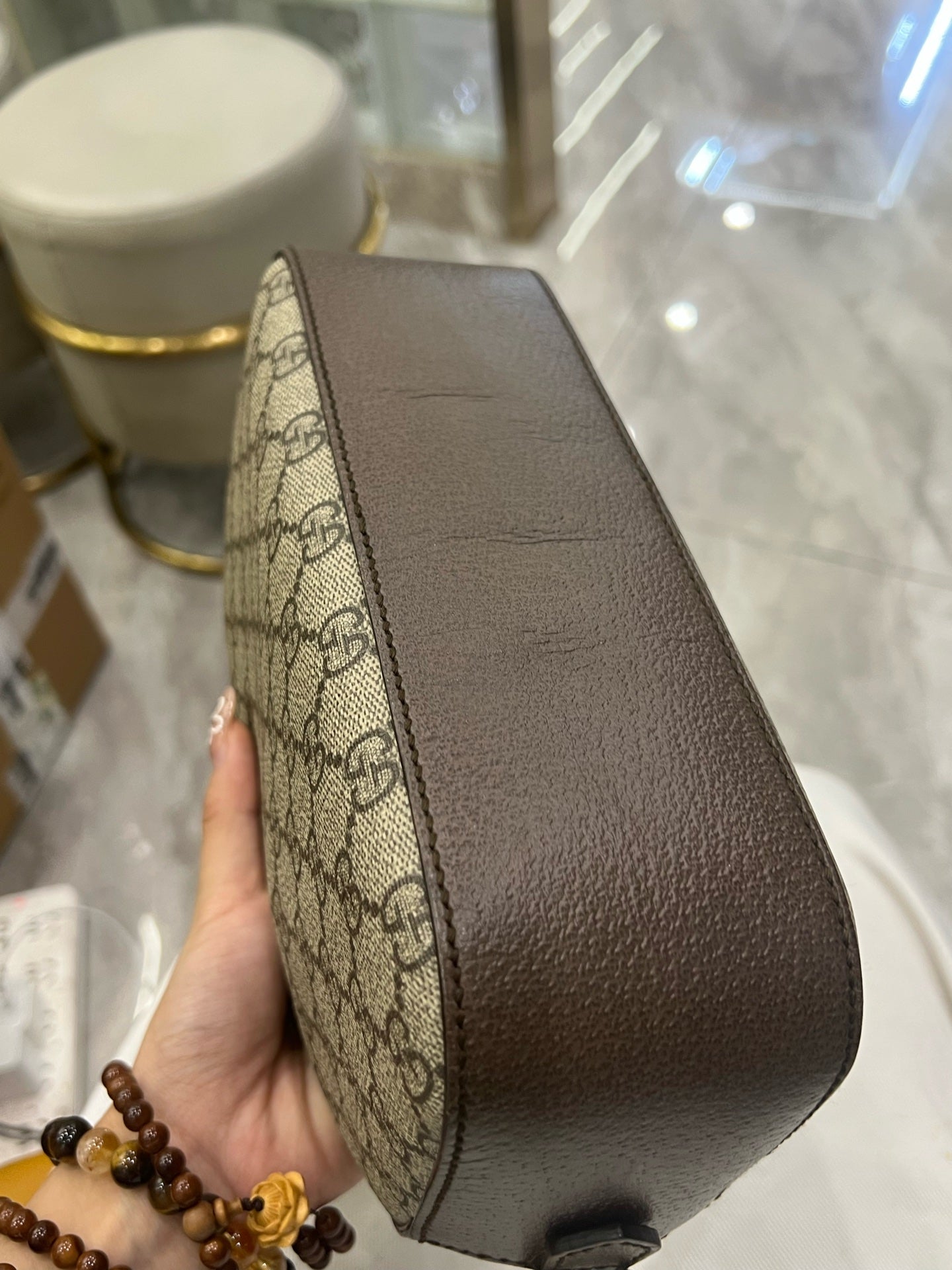 Gucci - Ophidia GG Supreme Tiger Head Camera Bag - GG Supreme canvas and leather - Beige and Brown with Multicolour strap - (small)
