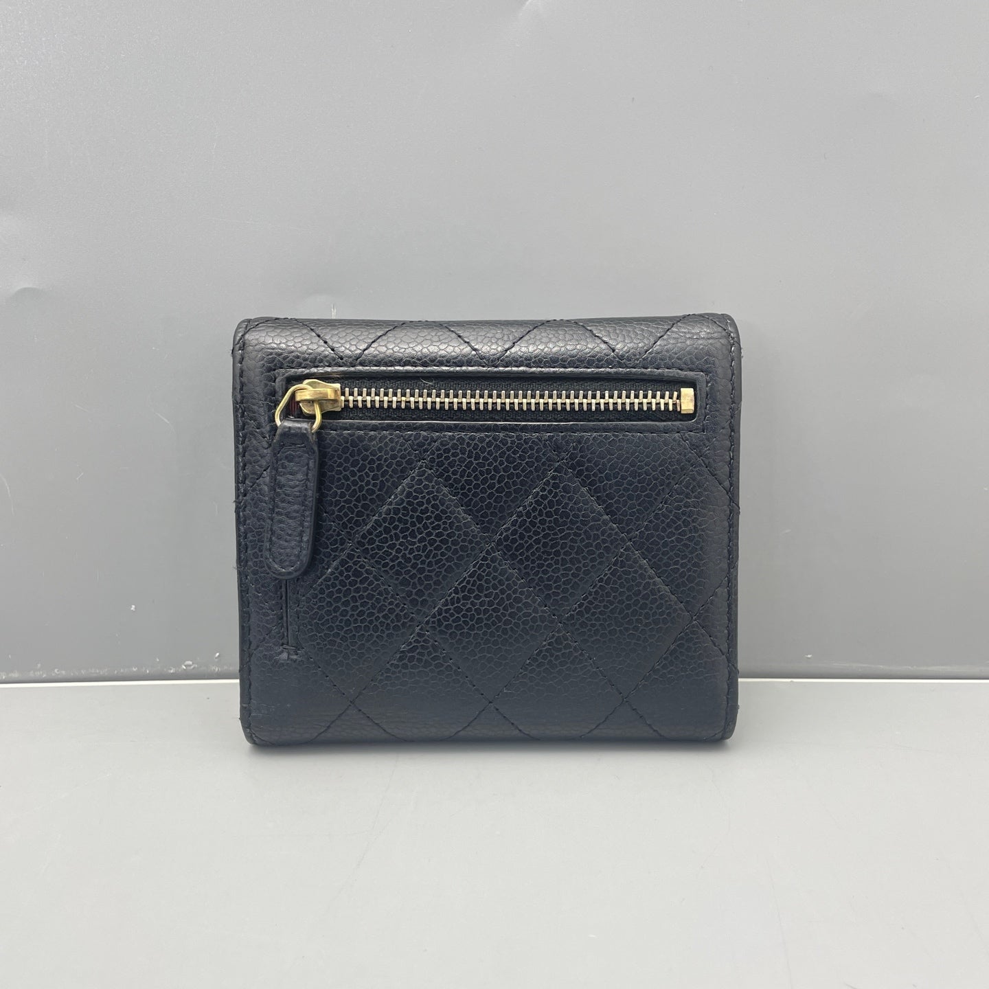Chanel - Classic Flap Trifold Wallet A6988 - Caviar leather - Black - (Small)