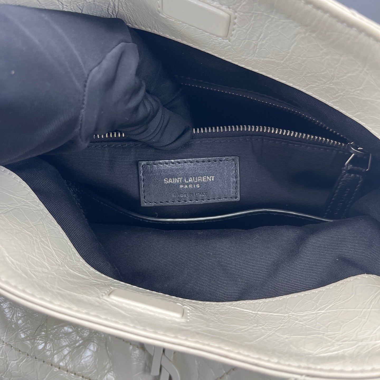 Saint Laurent - Niki Small Tote Bag - Leather - White - (small)