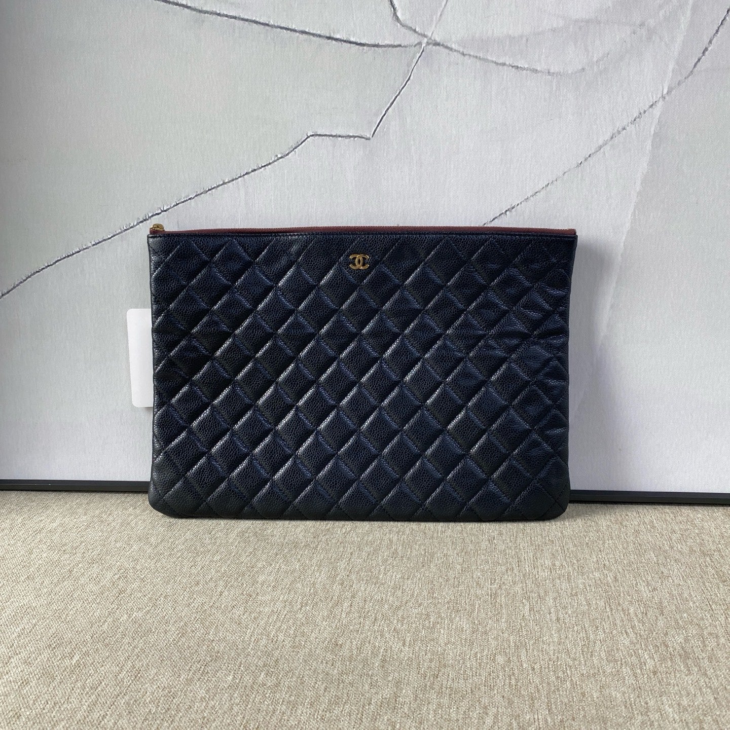 Chanel - Quilted Clutch Bag - Caviar leather - Black - (Large)