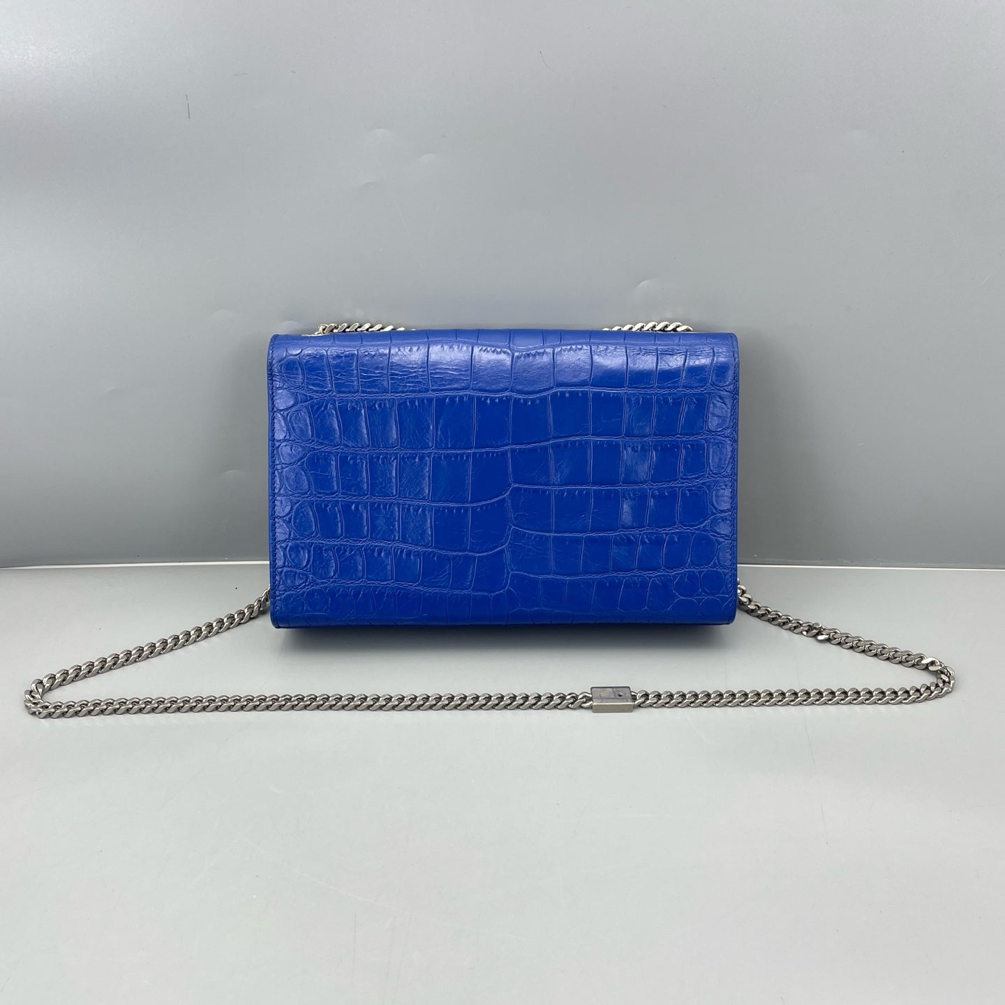 Saint Laurent - Kate Medium Tassel Bag - Crocodile-embossed leather - Blue - (Medium)
