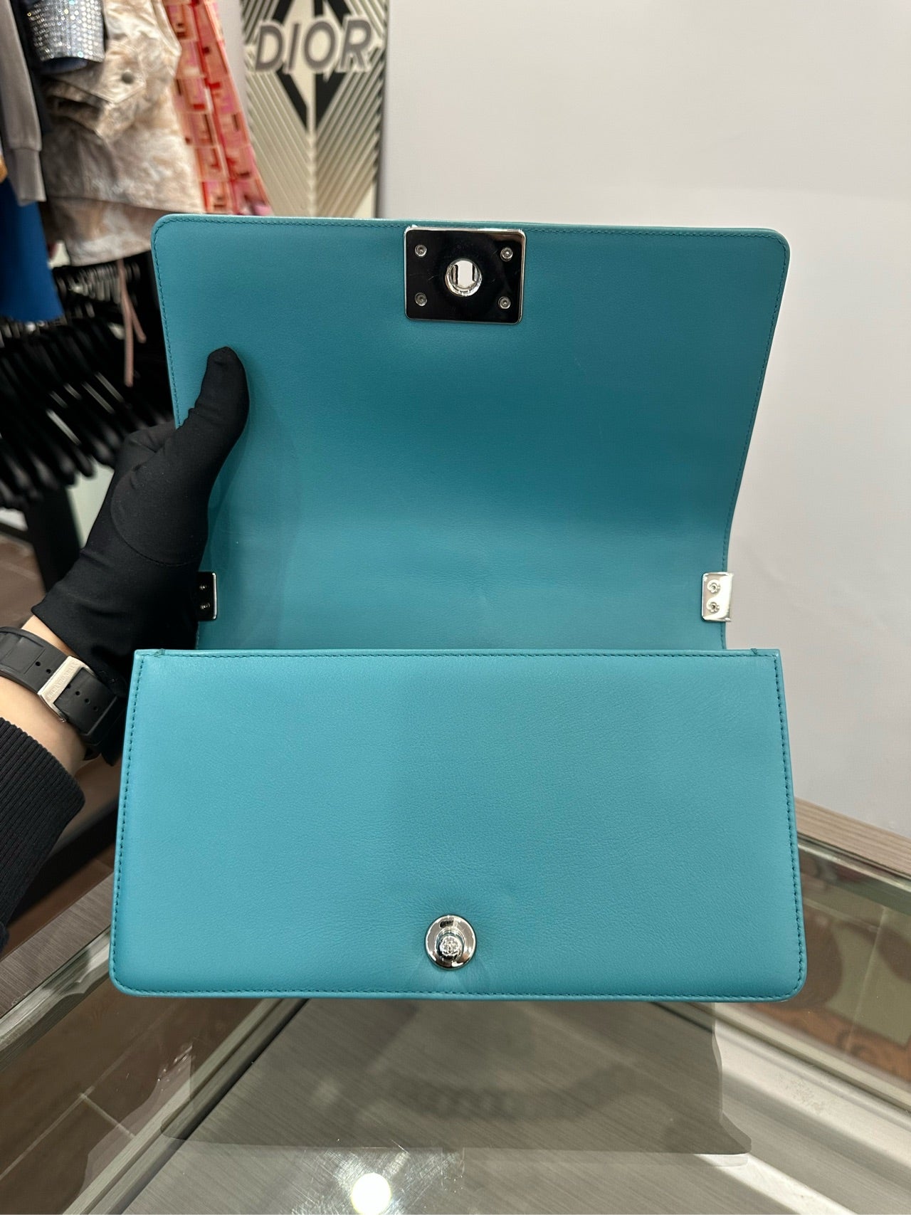 Chanel - Le Boy - Cowhide leather - Blue - (Medium)