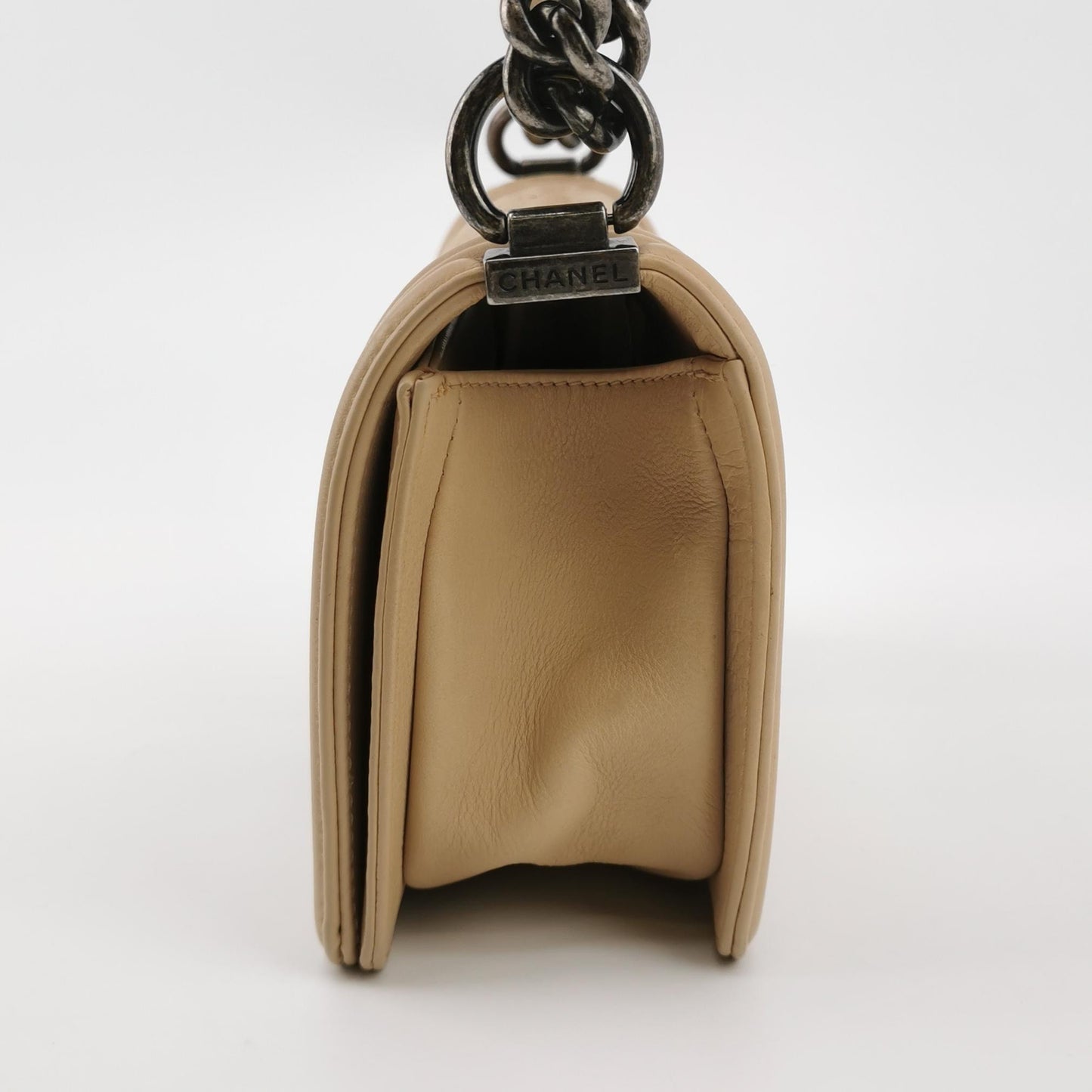 Chanel - Le Boy Small Quilted - Leather - Beige - (Small)