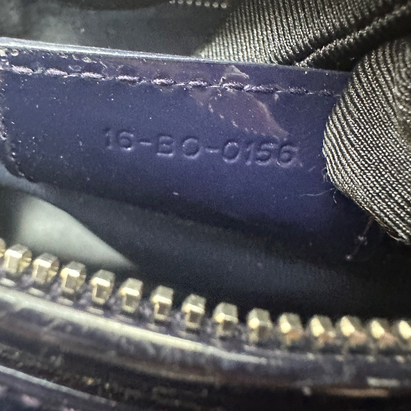 Dior - Lady Dior - Patent leather - Navy - (medium)