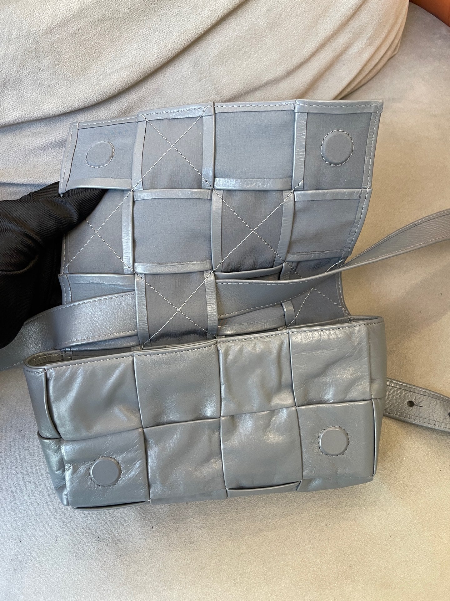 Bottega Veneta - Cassette - Lambskin leather - Grey - (Mini)