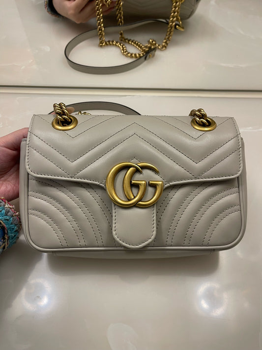 Gucci - Marmont 22 - Leather - Grey - (mini)