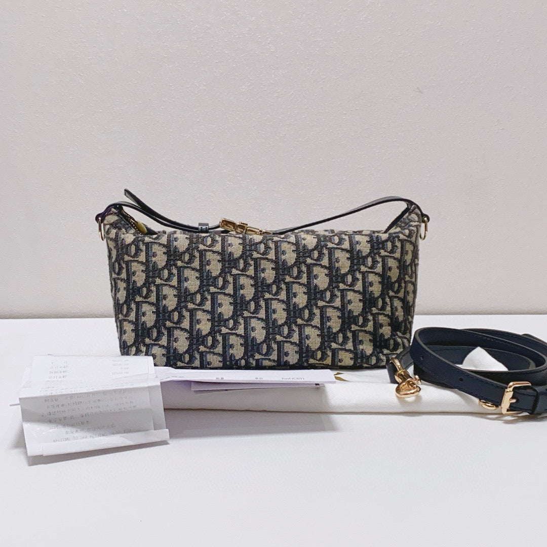 Dior - TravelNomad - Embroidered canvas and leather - Beige and Navy - (Medium)