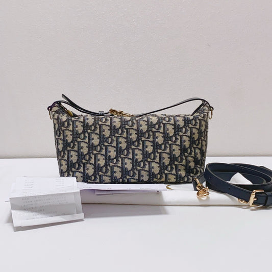 Dior - TravelNomad - Embroidered canvas and leather - Beige and Navy - (Medium)