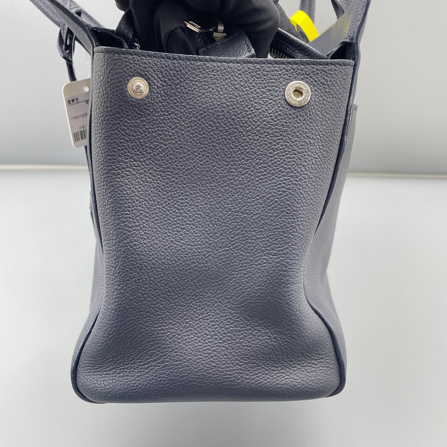 Saint Laurent - Shopping Tote Bag - Pebbled leather - Navy - (large)