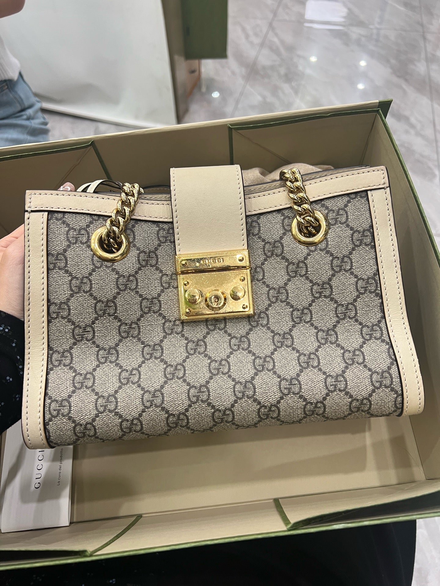 Gucci - Padlock - Coated canvas and Leather - Beige - (small)