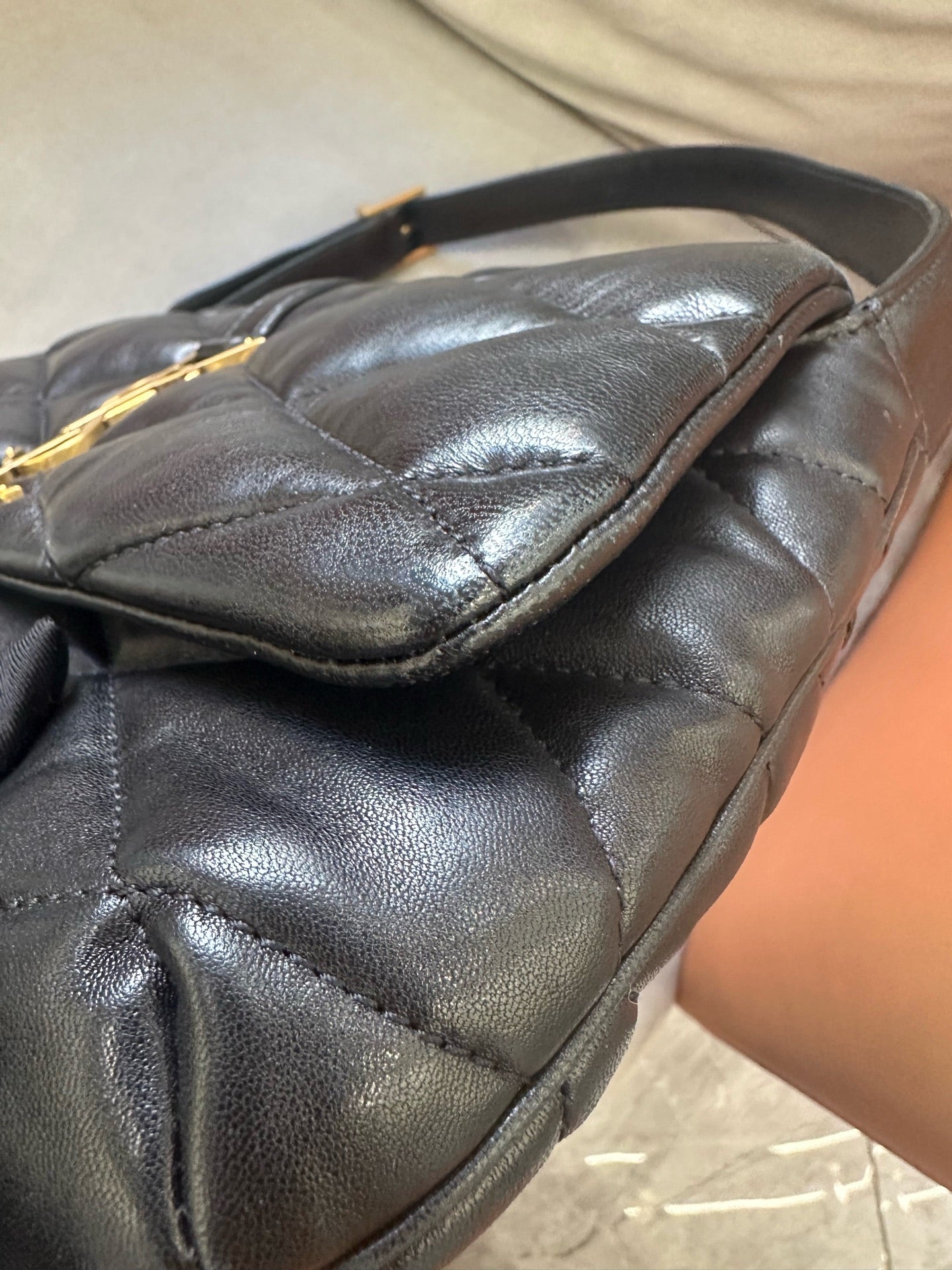 Saint Laurent - LE57 - Lambskin leather - Black - (Small)