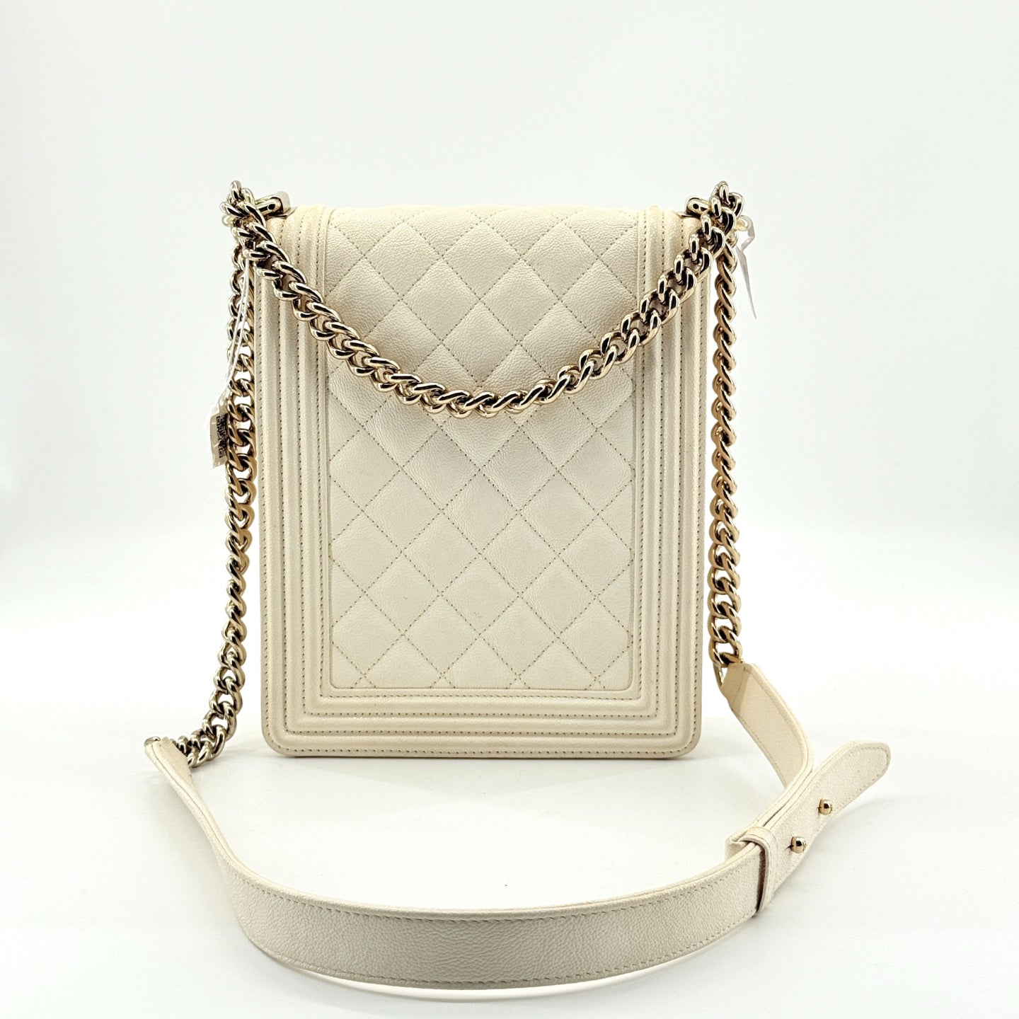 Chanel - Boy Chanel - Grained calfskin leather - Beige - (small)