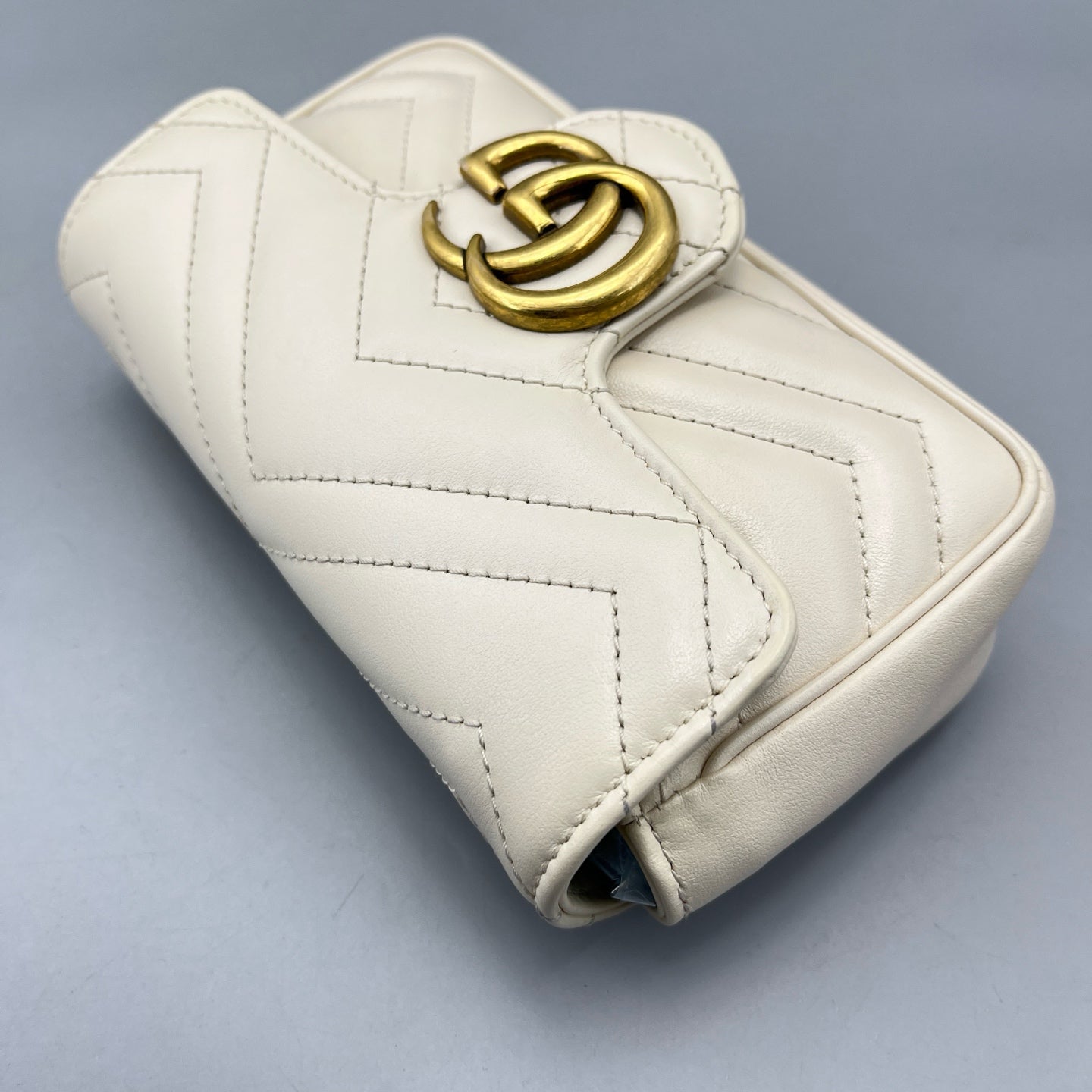 Gucci - GG Marmont Super Mini Bag - Leather - White - (mini)