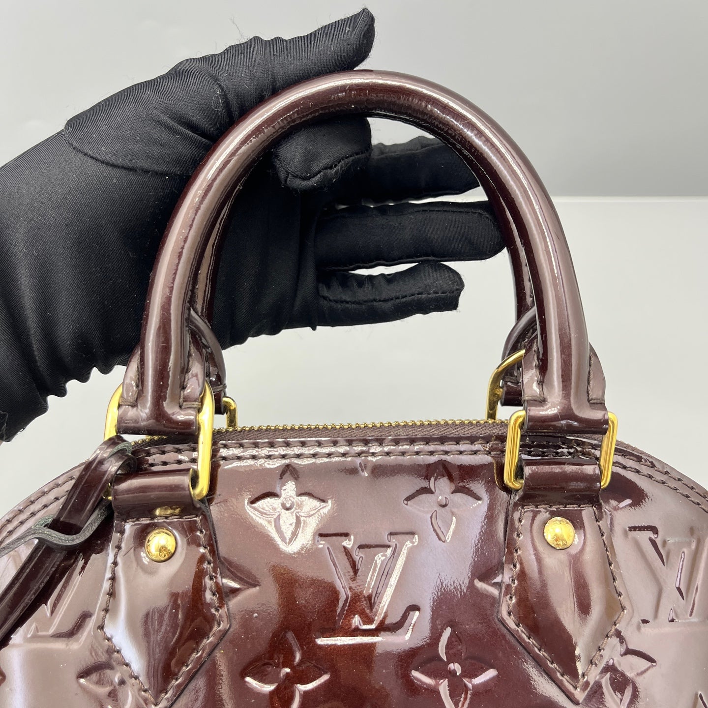 Louis Vuitton - Alma BB - Patent leather - Burgundy - (mini)