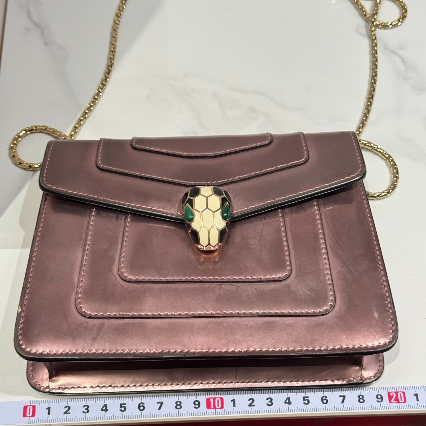 Bvlgari - Serpenti Forever Flap Bag - Patent leather - Pink - (mini)