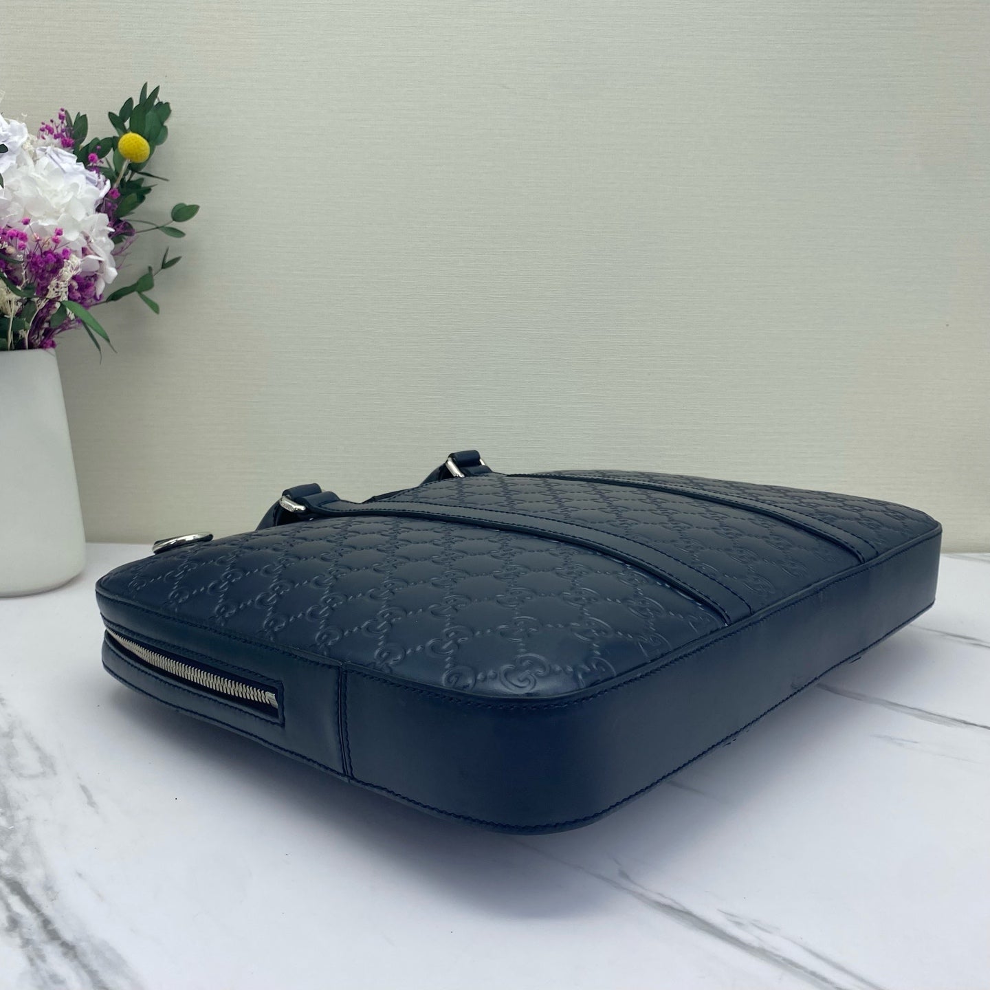 Gucci - Guccissima Document Case - Embossed Guccissima leather - Blue - (Medium)