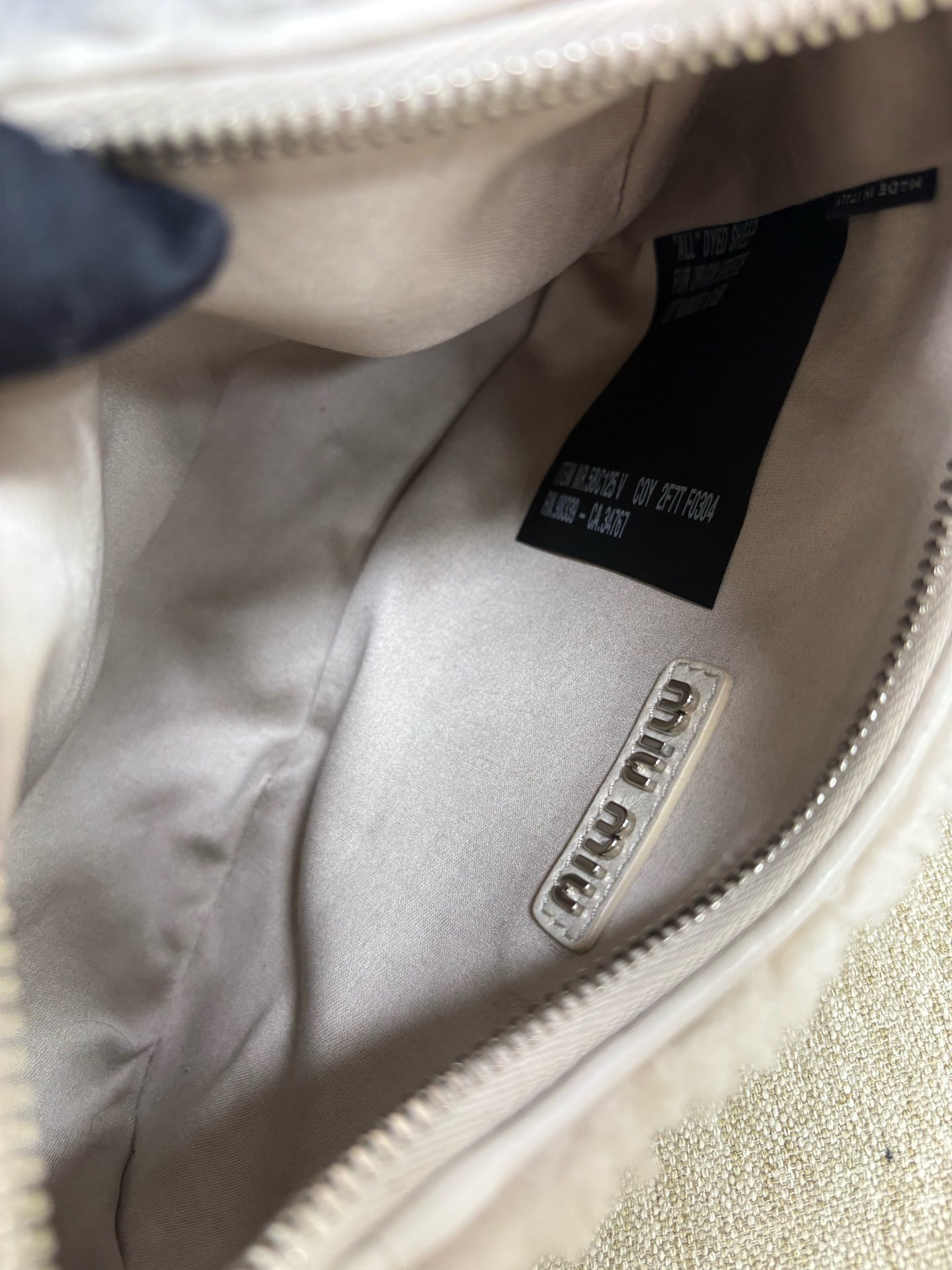 Miu Miu - Wander Hobo - Sheep fur - White - (mini)