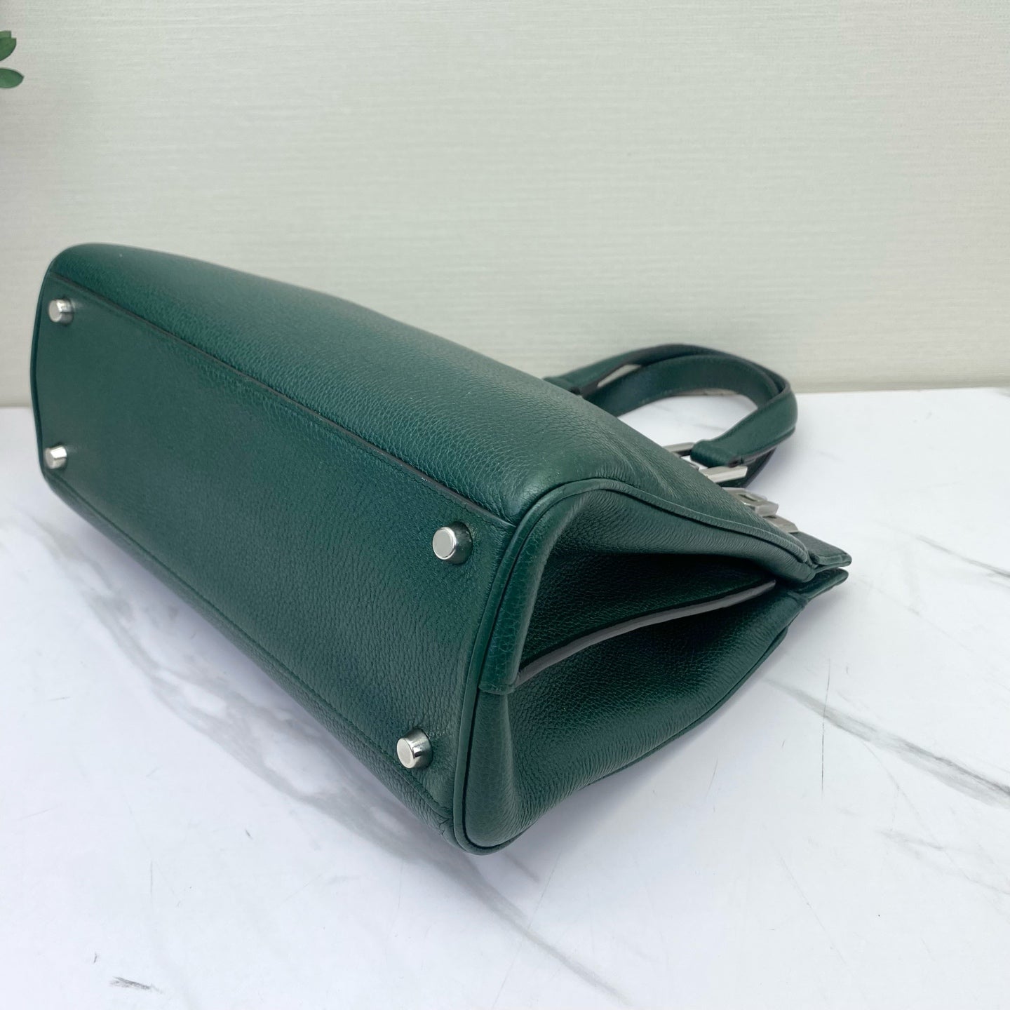 Gucci - Zumi Top Handle Bag - Leather - Green - (Small)