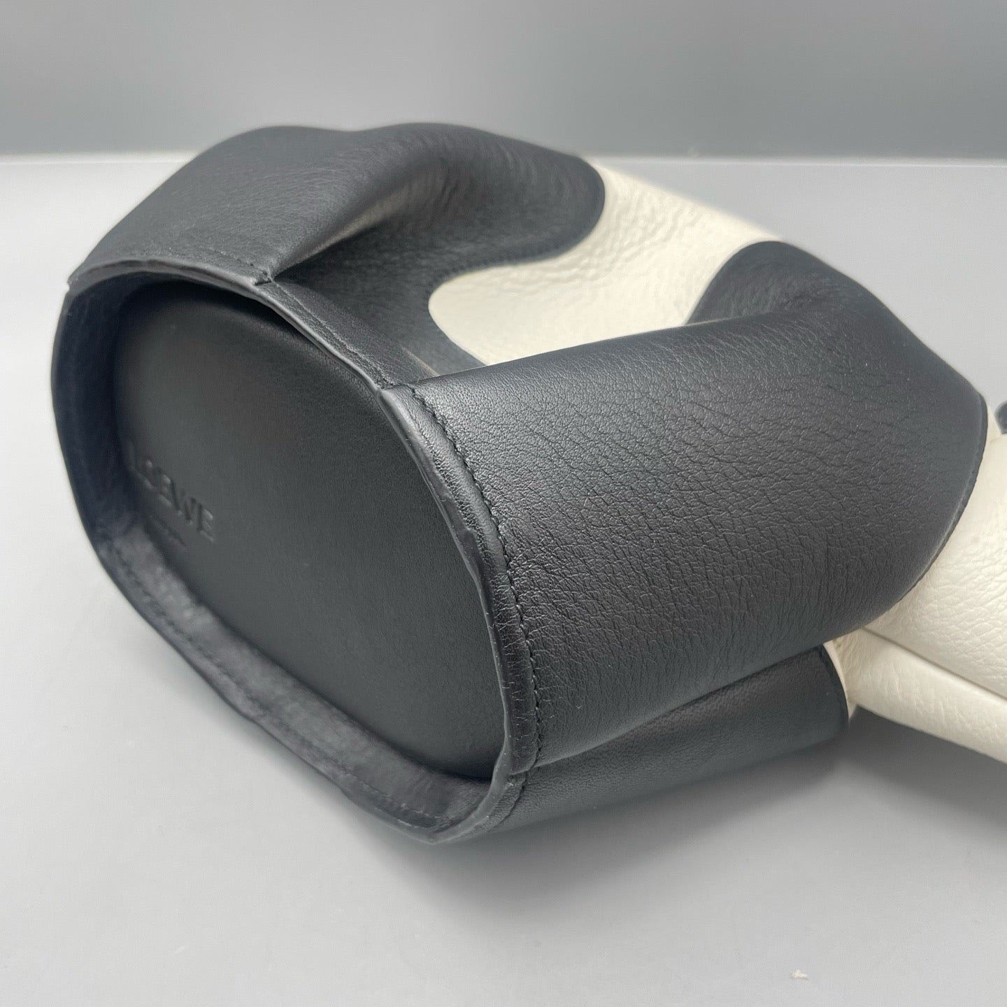 LOEWE - Panda Crossbody Bag - Pebbled leather - Black and White - (mini)