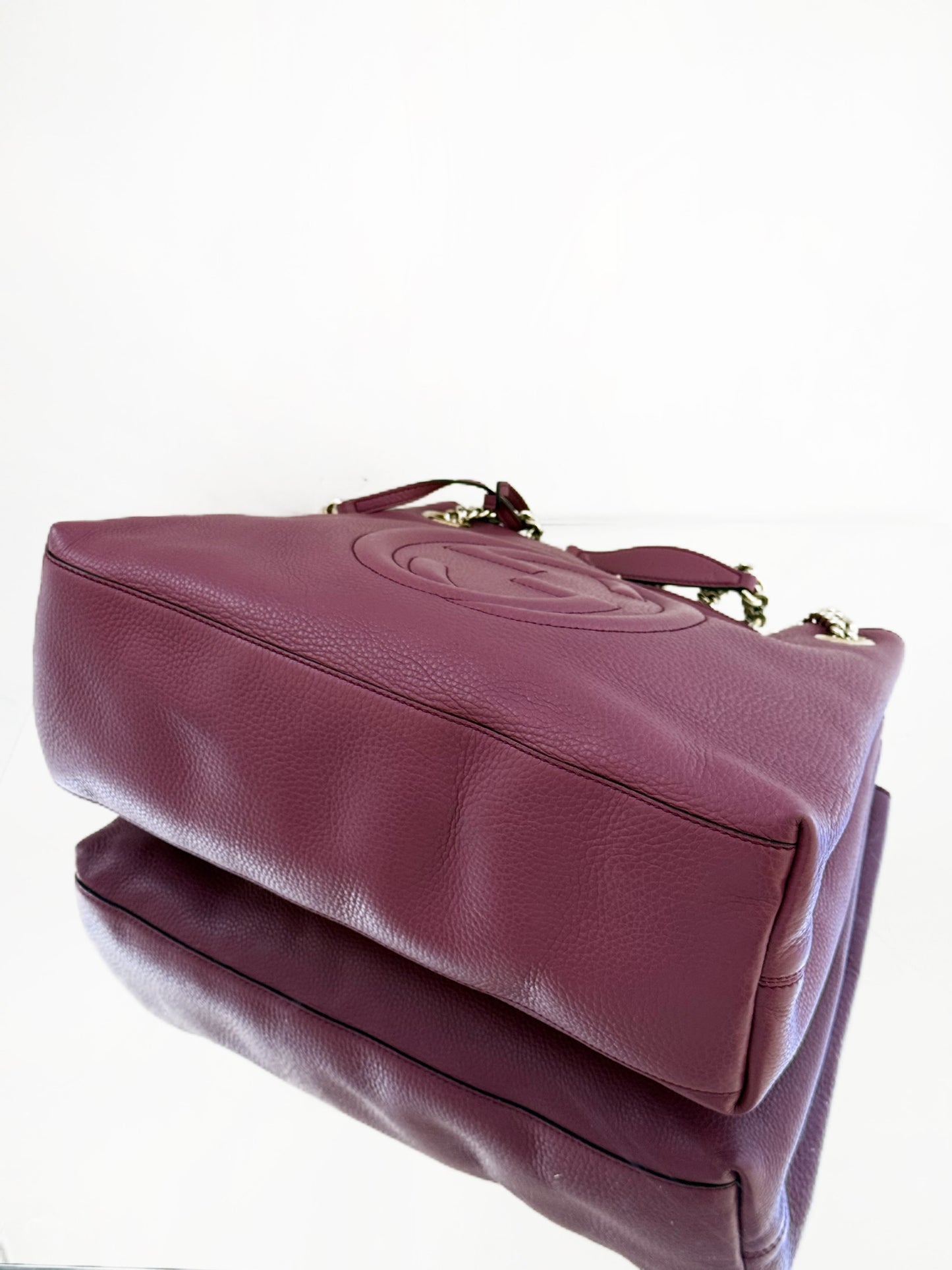 Gucci - Soho Tassel Tote - Grained leather - Burgundy - (Medium)