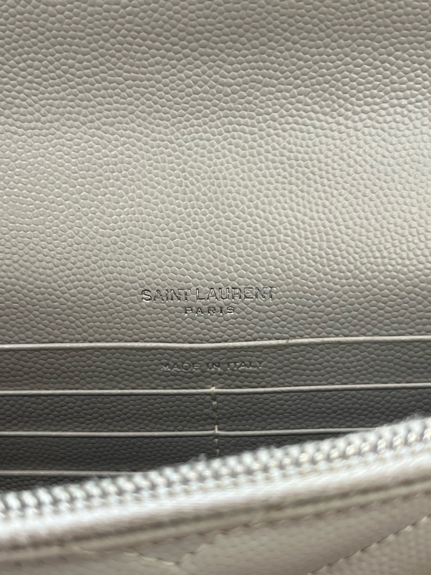 Saint Laurent - Envelope Wallet on Chain (WOC) - Leather - Grey - (mini)