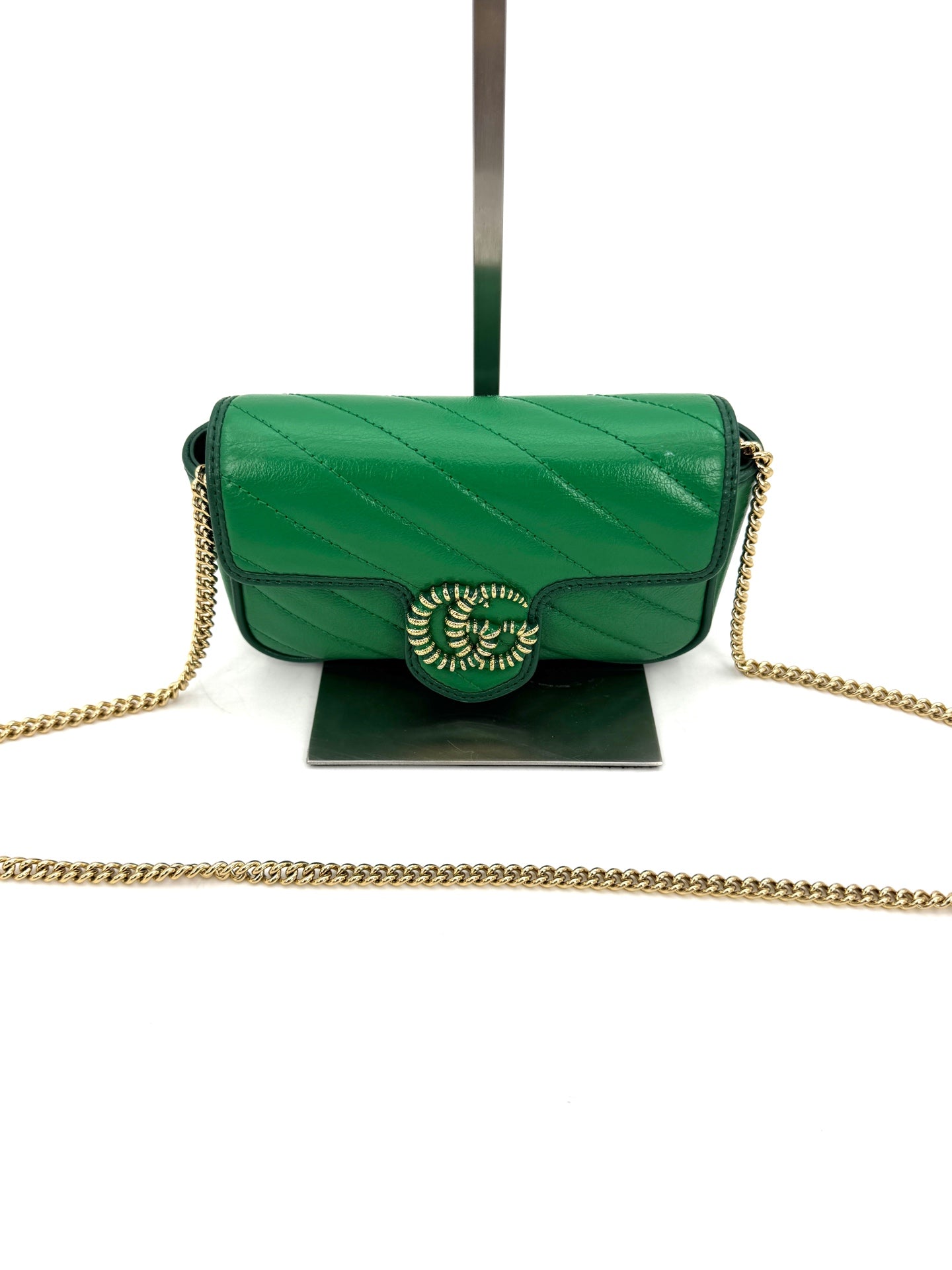 Gucci - GG Marmont Super Mini - Quilted leather - Green - (mini)