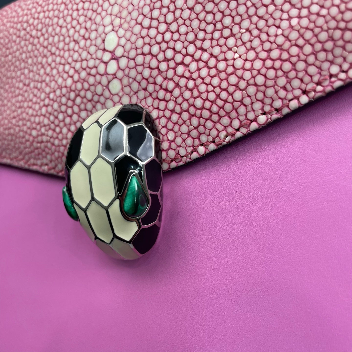 Bvlgari - Serpenti Forever - Stingray leather and Calfskin leather - Pink - (small)