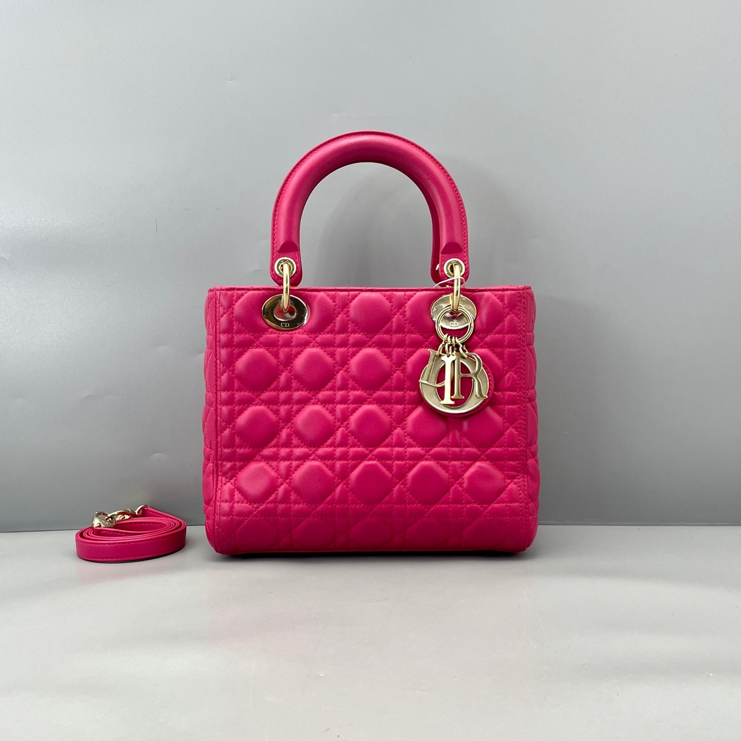 Dior - Lady Dior - Lambskin leather - Pink - (medium)