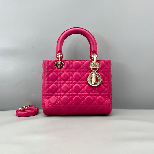 Dior - Lady Dior - Lambskin leather - Pink - (medium)
