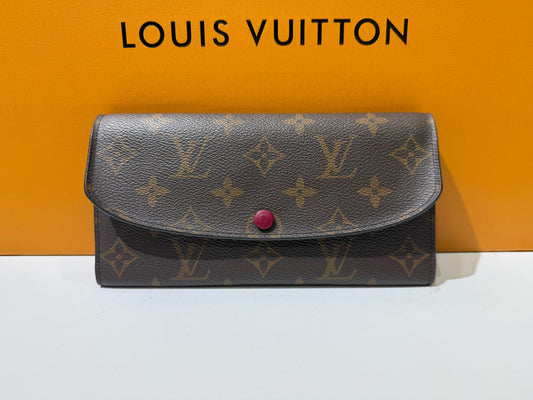 Louis Vuitton - Émilie Wallet - Monogram coated canvas with leather lining - Brown - (Small)