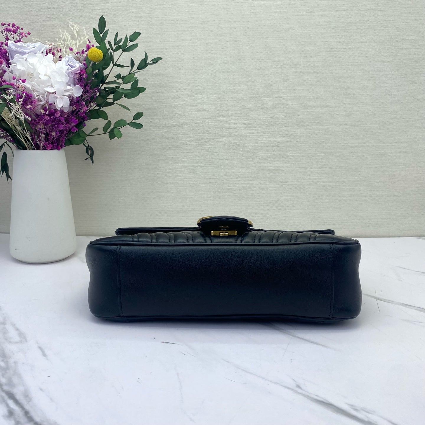 Gucci - Marmont Matelassé Shoulder Bag - Leather - Black - (medium)