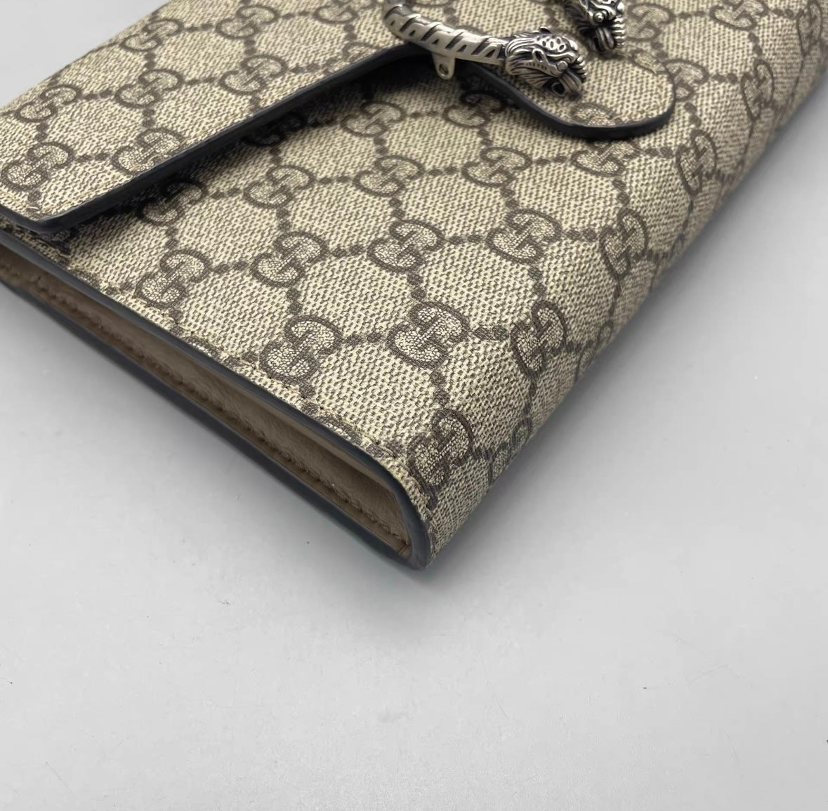 Gucci - Dionysus Wallet on Chain (WOC) - GG Supreme coated canvas with leather trim - Beige - (mini)